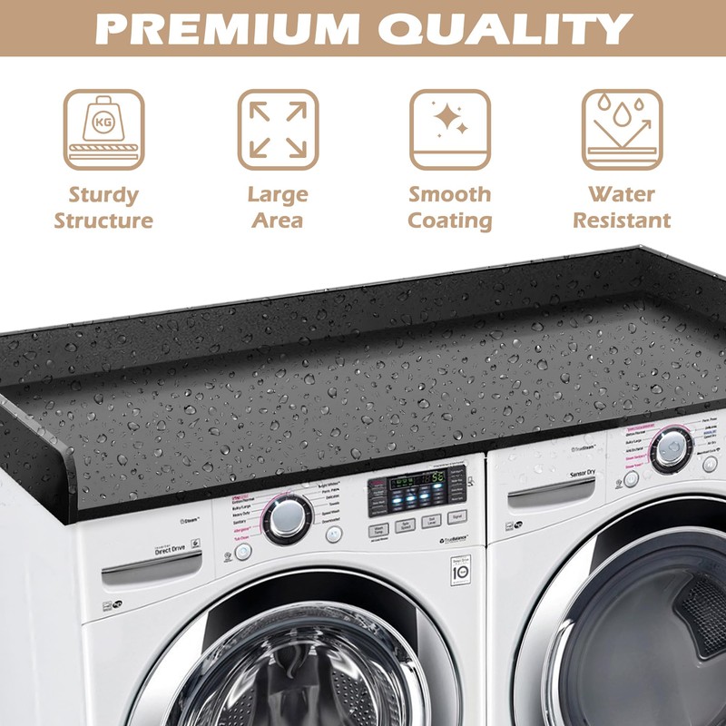 Royxen Washer Dryer Countertop with Solid Wood Core,54“W x 27.5D