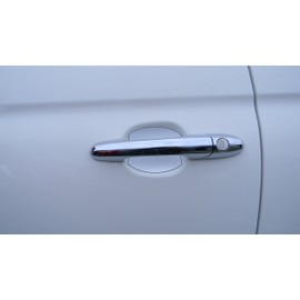 Gloss White Auto Accessory Door Handle Trim Molding Scratch Cover Guards 2 Door Pack