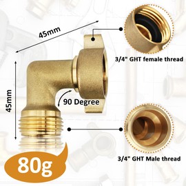 90 Degree Water Hose Elbow for RV with Easy Grip Connector RV Water Hose Accessories RV Drinking Water Hose Adapter RV City Water Inlet Connection Camper Residential Outdoor Garden Hose Elbow-2pcs