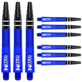 RED DRAGON Nitrotech Pro Grip Blue Dart Shafts | Medium Darts Stems | 3 Sets Pack (9 Dart Stems Total) | Fits Standard Flights Darts Accessories