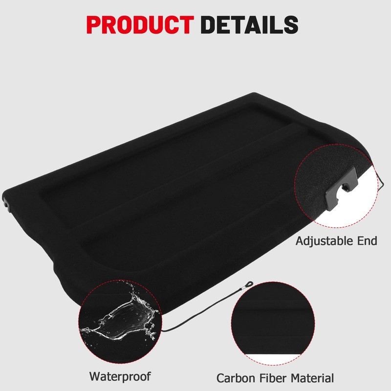 CCIYU Trunk Cargo Cover 2025-2026 for Nissan for Kicks 2.0L