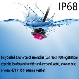 KEING 10 Pack Waterproof Marine Boat LED Lights, LED Underwater Lighting, Utility Led Interior Lights Navigation Lights Deck Courtesy Lights 12V for Yacht Boat Fishing Pontoon Sailboat Kayak (Purple)