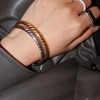 4 Pcs Gold Bracelet for Women, Dainty Sparkle Full Diamond