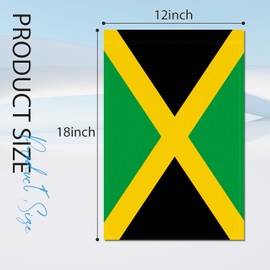 Jamaica Garden Flag 12x18 Inch Double Sided 3 Ply Jamaica Flags with Vivid Color for Outside Courtyard Parade Lawn Decor, Nation Flags for Yard Home Indoor Outdoor Decorations