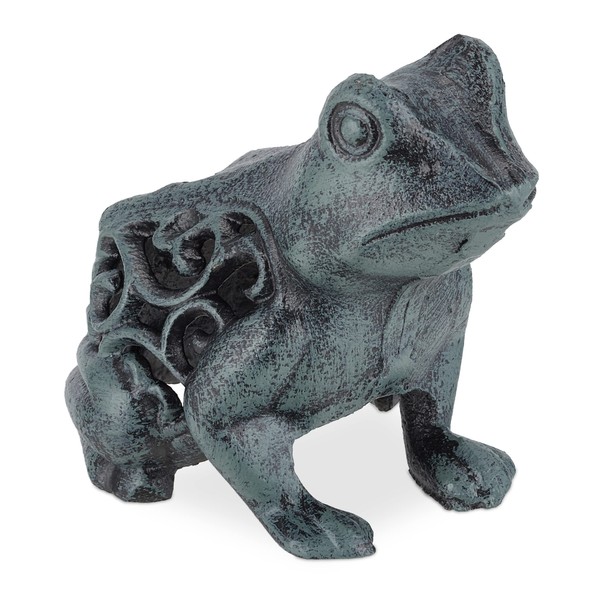 Relaxdays Frog Figure, Garden Decoration, Dimensions: H x W x
