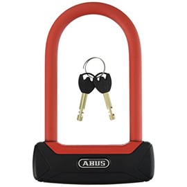 ABUS Bicycle Key Lock Road Bike Key U-Shaped Lock 5.9 inches (15 cm) Red x Black [Granite Plus 640]