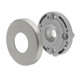 Hoppe Paris E138Z/42KV/42KVS 3297057 Door Fitting with Button/Profile Cylinder Holes, Silver