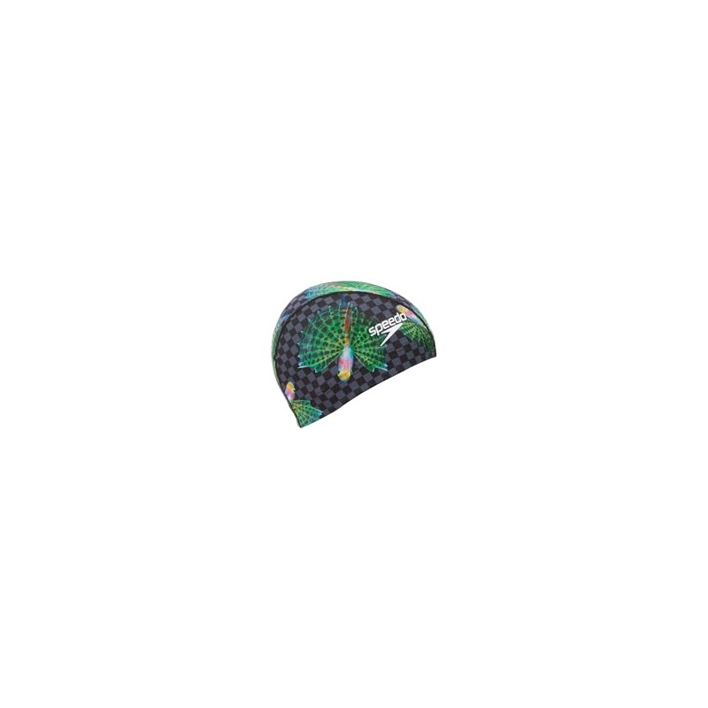 Speedo SE12465 Swim Cap, Plankton Mesh Cap, Clear Green, Medium