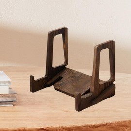 Perfeclan Kochbuchständer, Ausstellungsständer, Verstellbare Arbeitsplatte, rutschfeste Wellen Leseablage Aus Holz, Kochbuchhalter für Schallplatten, Hotel