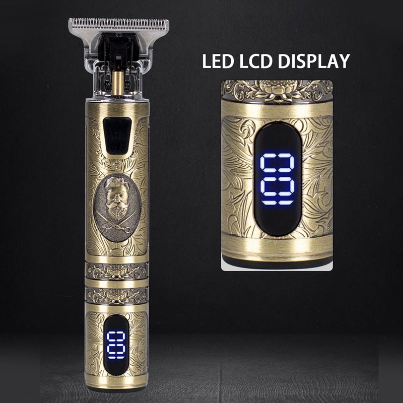 Electric Hair Trimmer Clipper USB Portable Professional Retro Hair Cutting