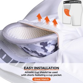 COOLOMG 2-Pack Boys Compression Briefs with Soft Athletic Cup - Youth Baseball Under Shorts Black XS