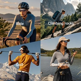 WGKVP Off-Road Sunglasses Tactical, Military Impact Resistance & UV400 Protection Sports Glasses for Dirt Bike Men and Women(Orange Red)