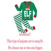 children Long Sleeve Pjs Family Matching Christmas Pajamas Cotton Elf