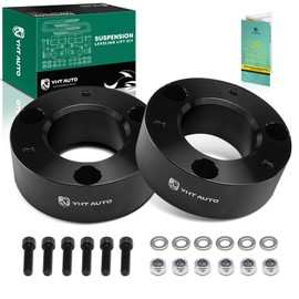 YHTAUTO 3 inch Front Leveling Lift Kit w/Hardware Kit Fits 2007-2019 Chevy & GMC Models, Silverado Sierra 1500, Tahoe, Yukon, RWD/4WD, Set of 2 Front Strut Spacers