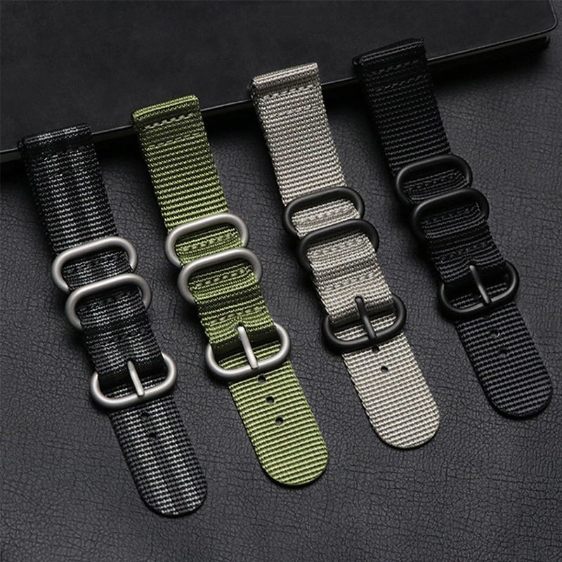[SQHYWJ] Nylon Watch Strap 18mm, 20mm, 22mm, 24mm, Quick Change