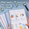 JUGUTA Pack of 10 A4 Sliding Bar Binder, A4 Transparent