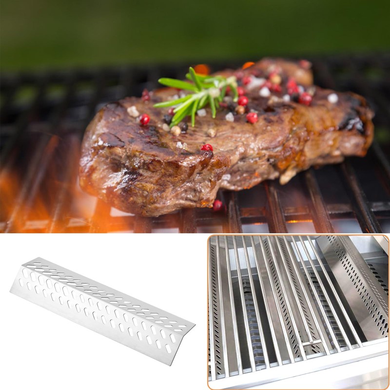 Zemibi Stainless Steel Flame Tamers, 4 PC Grill Heat Plate
