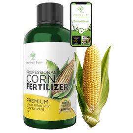 LEAVES AND SOUL Professional Liquid Corn Fertilizer | 5-1-5 Concentrate, Liquid Plant Fertilizer for Garden, Healthy Produce, Good Harvest, Multi-Purpose Blend & Gardening Supplies | 8 oz