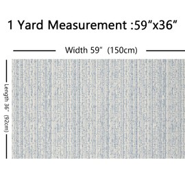 Farmhouse Fabric by The Yard,Vintage Simple Stripes Upholstery Fabric for Chairs,Modern Abstract Art Waterproof Outdoor Fabric,2 Yards,(L184*W150cm) Blue Beige