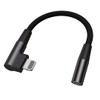 DHTtechky 90 Degree Right Angle Lightnlng to 3.5 mm Headphone