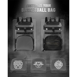 Basketball Bag Backpack for Men Kids Basketball Bookbag with Ball Compartment Shoes Bag 30L Capacity Lightweight Boys Soccer Ball Bag Gym Backpack Fit Volleyball Football Sports Travel School