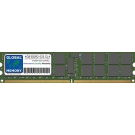 4GB DDR2 533MHz PC2-4200 240-PIN ECC REGISTERED DIMM (RDIMM) MEMORY RAM FOR SERVERS/WORKSTATIONS/MOTHERBOARDS (4 RANK NON-CHIPKILL)