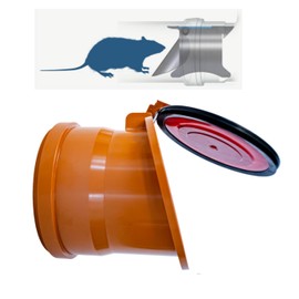 Frog Flap, Backflow Valve, End Piece, Backflow Closure, Frog Flap, Diameter DN 160, Waste Water, Rat Protection Flap, PP Pipe Flap, Waste Water Pipe (Diameter DN 160)