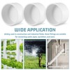 jojofuny2.5 Inch PVC Pipe End Cap Plug PVC Cap, 4pcs