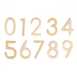 CTOP Numbers from 0 to 9 in Wood - 3 cm - Pack of 30