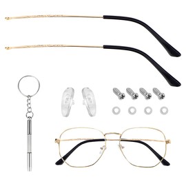 1 Pairs Eyeglass Sunglasses Replacement Temple Tube Sleeve - Sunglasses Accessories for Glasses Repair and Replacement（Gold）