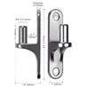 304 Stainless Steel Gate Hinges, Heavy Duty 2 Pack Wall