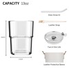 BLUEPOLAR 13oz/400ml Glass Water Tumbler with Straw and Lid Sealed