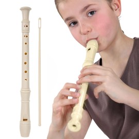 MWUMRCM 3-Piece Set Recorder for Children Beginners Soprano Fingering Made of Removable ABS Resin Plastic, 8-Hole Flute for Adults, Recorder with Cleaning Pen and Instruction Manual