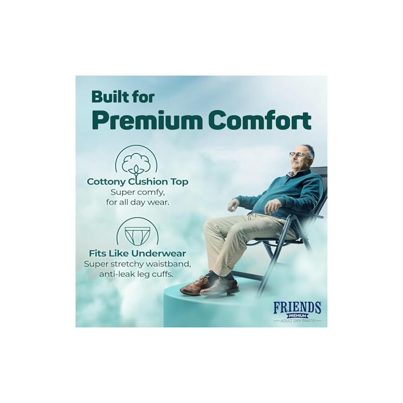 30 x Friends Unisex Incontinence Pants Super XXL (34-65 inches)