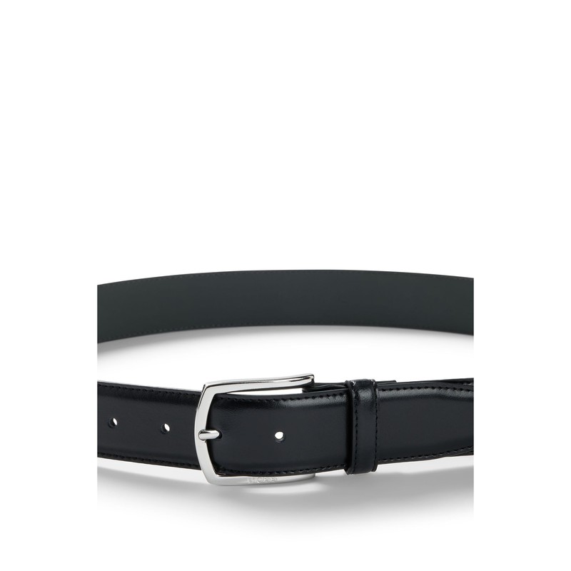 BOSS Men's Claus-Tx-St Sz35 Padded Italian Leather Belt with Logo