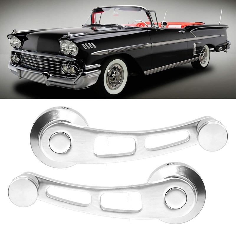 Akozon Window Crank Handle, 2pcs Auto Window Handle Riser, Alloy
