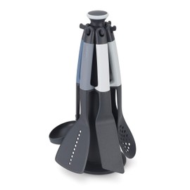 Joseph Joseph Elevate Carousel Nylon Kitchen Utensil Set with Rotating Storage Stand, 6-piece, Sky