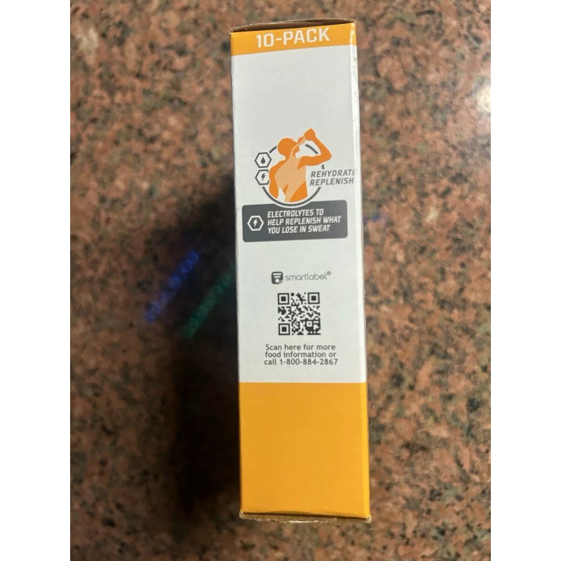 GATORADE ZERO Zero Sugar Thirst Quencher Powder. Orange. 10-pack. Exp.04/18/25