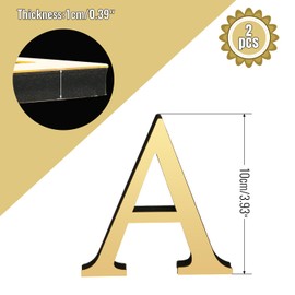 YIEMI 3D Letters for Wall Decor，Gold Elegant Wall Letters for Stylish Letter Wall Decor and DIY Home Decoration （A,2 pcs）