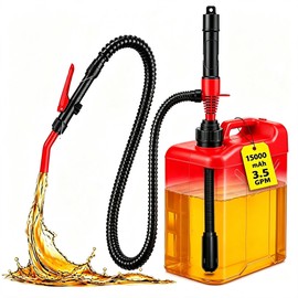 Vitog Rechargeable Fuel Transfer Pump, 15000mAh 3.5GPM Portable Electric Siphon Pump for Gasoline, Diesel, Water, Leakproof Gas Can Pump with Upgraded Hose Material, Ultra-Fast Oil Transfer Pump