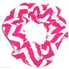 Chevron Fabric Hair Scrunchies Set of 5 Ponytail Holders Turquoise