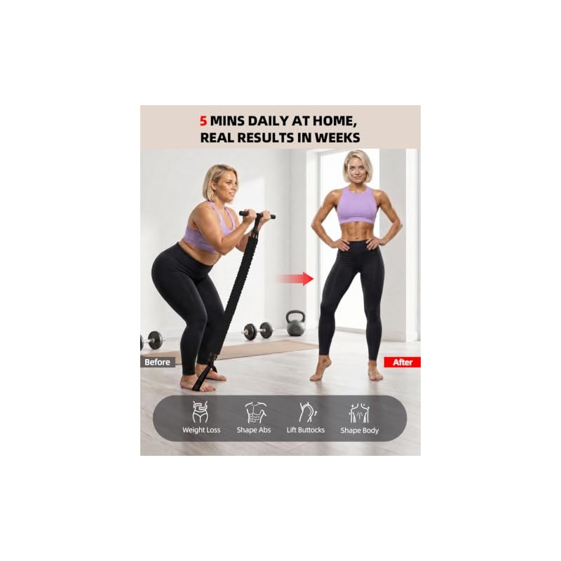 Abahub Ligas de Resistencia para Ejercicio con Pedal y Mango