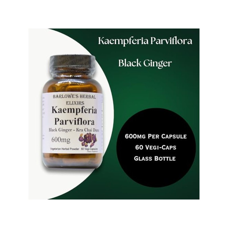 파비플로라 태국 흑생강 끄라차이담 뿌리 분말 600mg 무첨가 비건 60