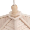 Outdoor Durable Wooden Plastic Hanging Transparent Bird Feeder House Food