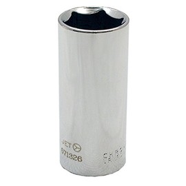 JET 671326-3/8-Inch Drive, 13/16', Deep, 6 Point, SAE Chrome Socket