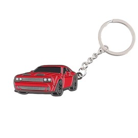YKKCOOEWQ for Challenger Car Key chain Accessories SRT,for Dodge Fun Gift, Red, One Size