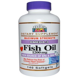21st Century Fish Oil Omega 3-6 1200Mg Softgels 140 Count (2 Pack)