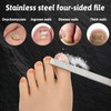YBEATY Long Nail File Professional Stainless Steel Fingernail Toenail File