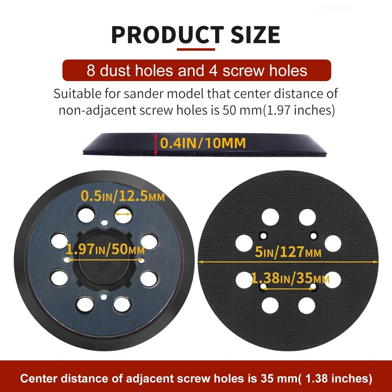 52 Pcs Sander Pad & Discs Combo Kit for DeWalt