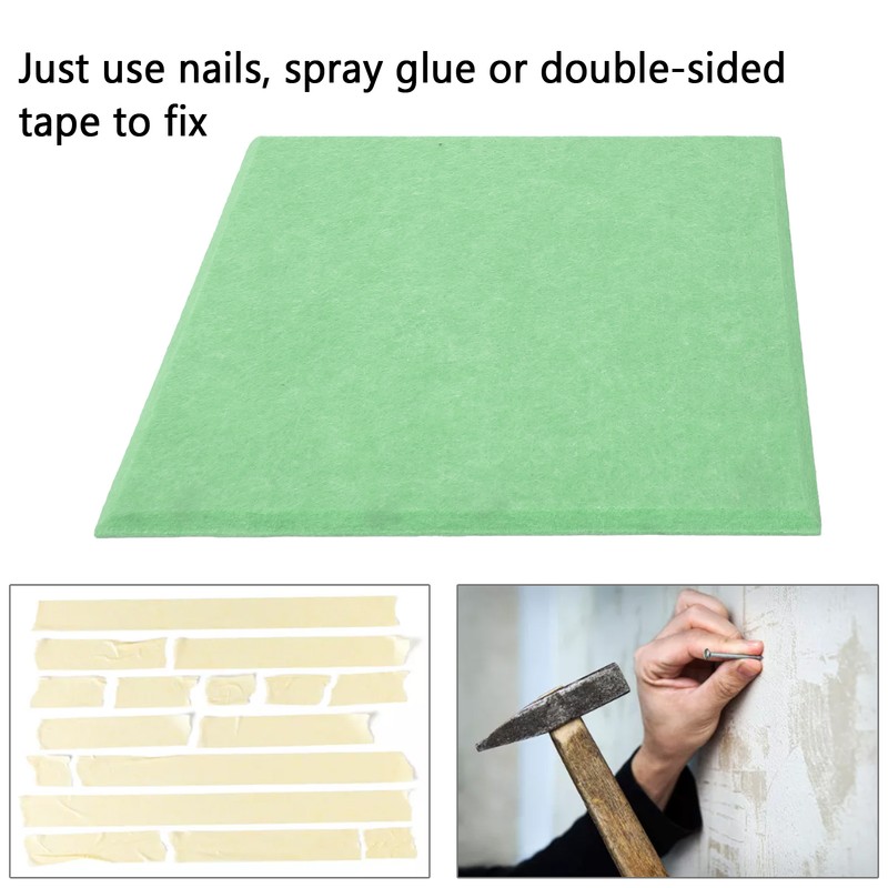 6Pcs Acoustic Absorption Panel Thickened Reduce Reverb SoundProof Padding Absorber(Green